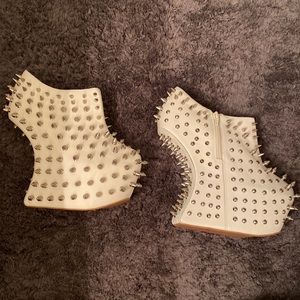 Jeffrey Campbell Havana White Spiked Boots